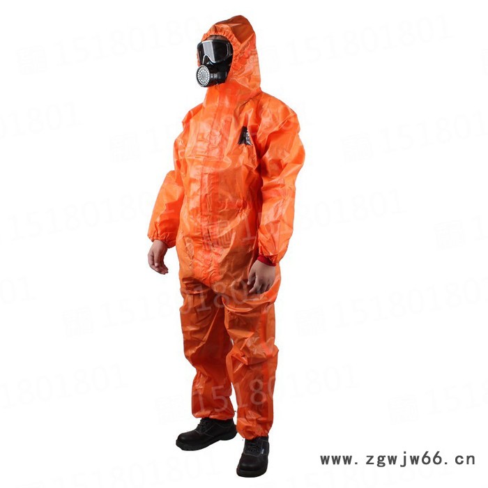 微护佳MC5000橙色双袖连重型体防化服 S OR50-T-99-111-02图4