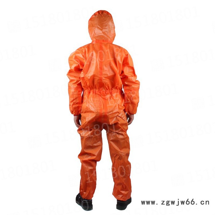 微护佳MC5000橙色双袖连重型体防化服 S OR50-T-99-111-02
