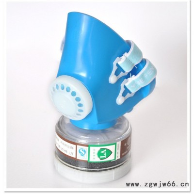 地球牌2596型单罐活性炭防毒面罩 劳保防毒面具口罩 喷漆化工专用