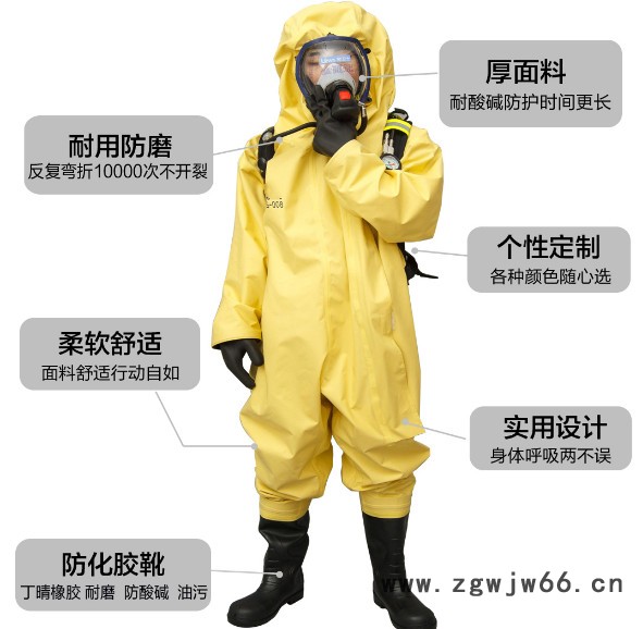 海富达型号:UY866-FHLWS-008库号：M23725 重型防化服/全封闭防化服图2