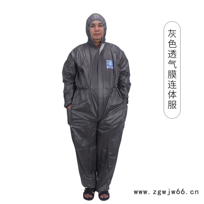 防护服连体全身喷漆防护衣服养殖场一次性防尘防化服带帽加厚图5