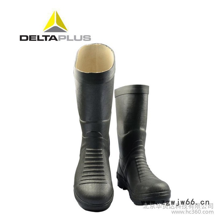 代尔塔301401雨鞋耐高温劳保工作防化靴钢包头防砸防穿刺防静电耐磨防滑图2
