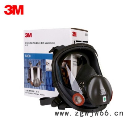 3M防毒面具全面罩呼吸器6800单面具 防异味 防尘面具防毒面罩配合滤毒盒 滤棉使用 3M劳保用品