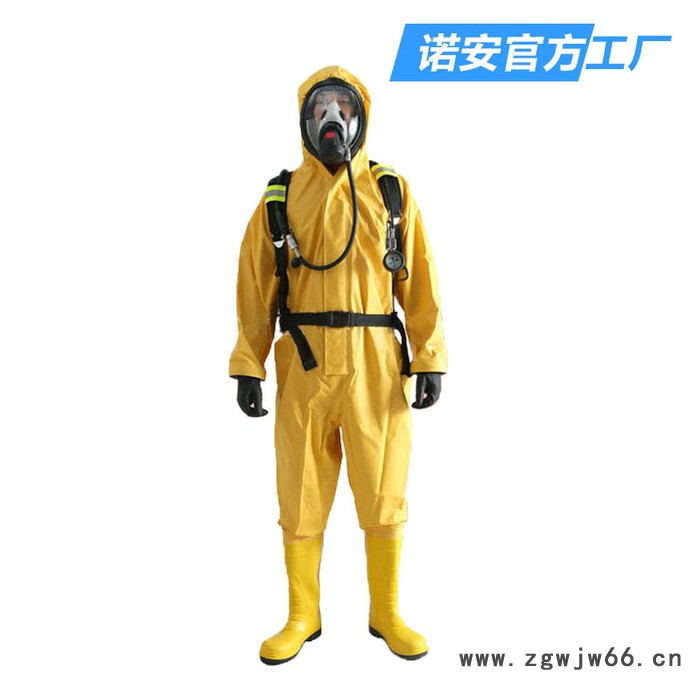 半封闭轻型防护服 连体化学防护服 诺安 耐酸碱防护服图2