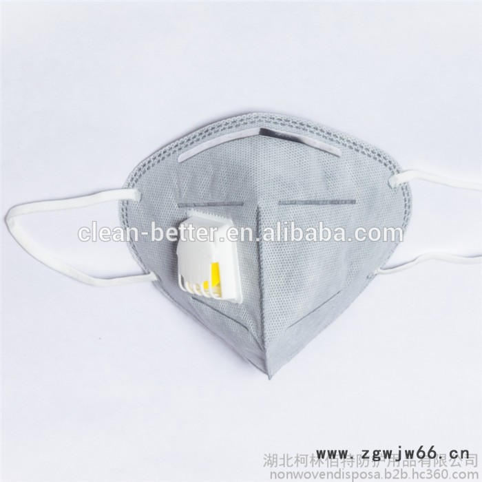 一次性活性炭口罩折叠**带呼吸阀无纺布口罩图2