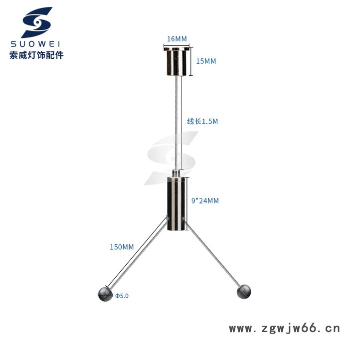 索威 钢丝绳吊线组合，锁线器，安全绳图5