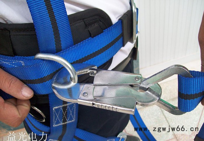 电工双背双保险安全带 锦纶加厚电工防护安全带 高空作业安全绳图3