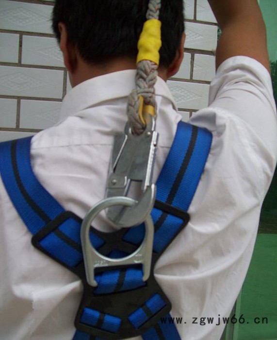 电工双背双保险安全带 锦纶加厚电工防护安全带 高空作业安全绳图2