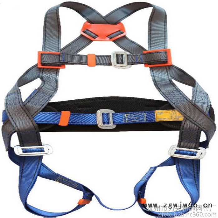 供应单控安全带，双控双保险安全带，高空防坠落保险带，双大钩全身式带缓冲安全带