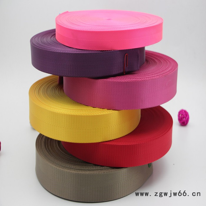 特力佳尼龙织带 人字纹平纹坑纹安全带 电脑提花织带 箱包织带图2