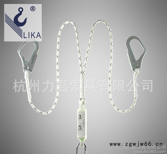 力嘉LIKA-SJ-170双钩合金大钩缓冲包防坠连接器安全绳图2