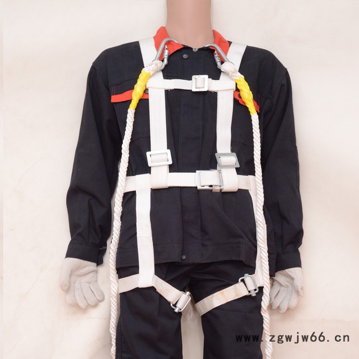 安全带_厂家批发定制_全身式高空作业安全带_多挂点安全带_金斗化纤绳网图5
