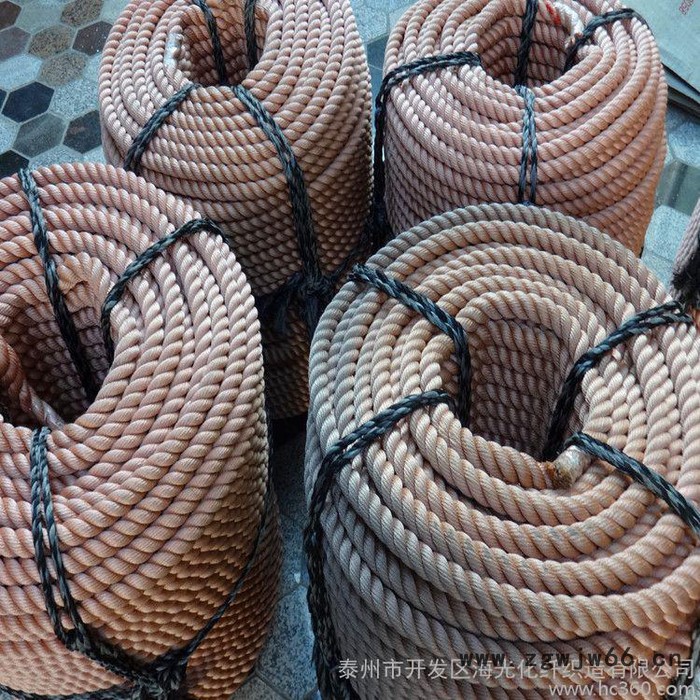 供应海光牌高空清洗绳 三股变色锦纶绳 安全绳 高空清洗绳、三股变色锦纶绳、