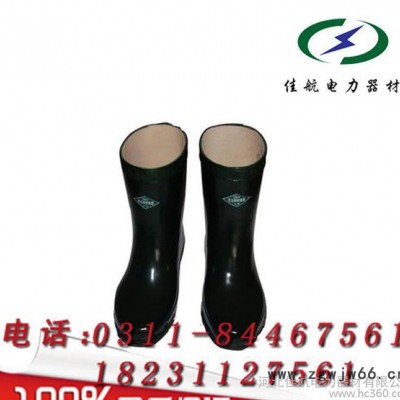 天津双安牌 5KV绿色 绝缘靴 电工专用 高压绝缘鞋