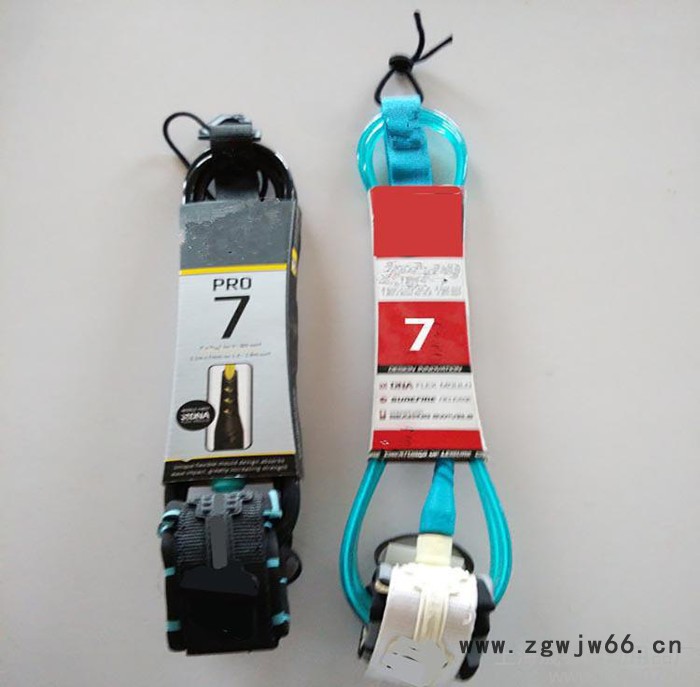 7MM9FT冲浪板安全绳 滑板绳 冲浪手绳TPU进口弹簧绳