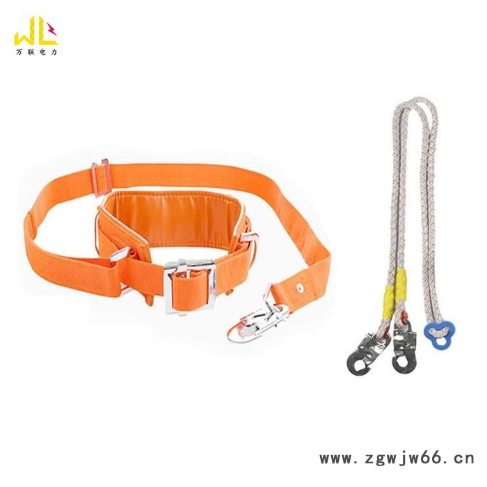 万联 全身式安全带  五点式安全带 高空作业安全带 双背双保险空调安装电力施工安全绳 防坠落五点全身式安全带图4