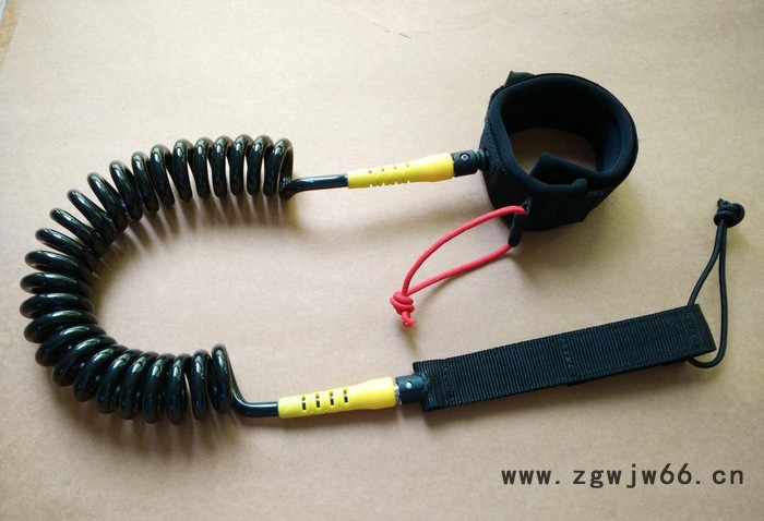 新品上市 6MM7FT冲浪弹簧线 卷绳冲浪板安全绳 TPU超弹力绳图3