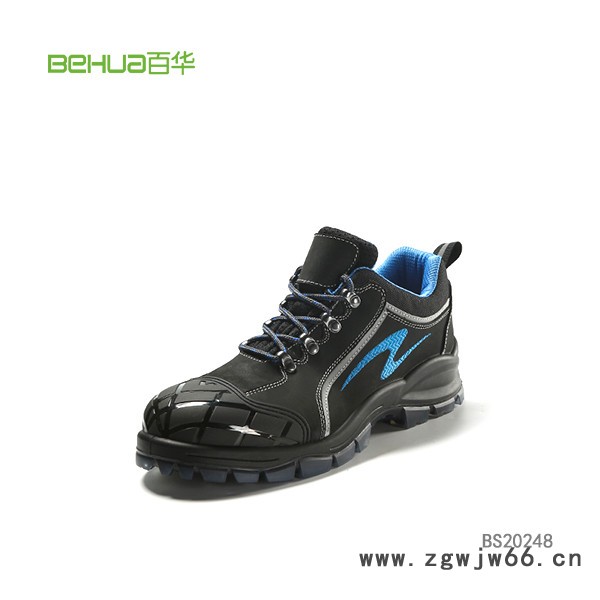 劳保鞋厂家百华安全鞋BS20248耐磨防砸防穿刺防护安全鞋 防砸安全鞋图3
