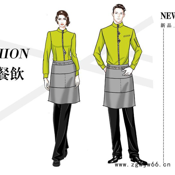 派登服饰 快时尚餐饮工作服  大排档工作服 连锁长短袖男女式图3