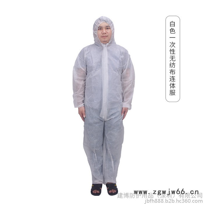 一次性工作服连体全身防护隔离衣车间工作防尘透气连帽连体服图2