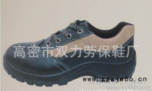 专业生产注塑PU双密度劳保鞋 四季鞋透气防臭真皮安全鞋防砸防