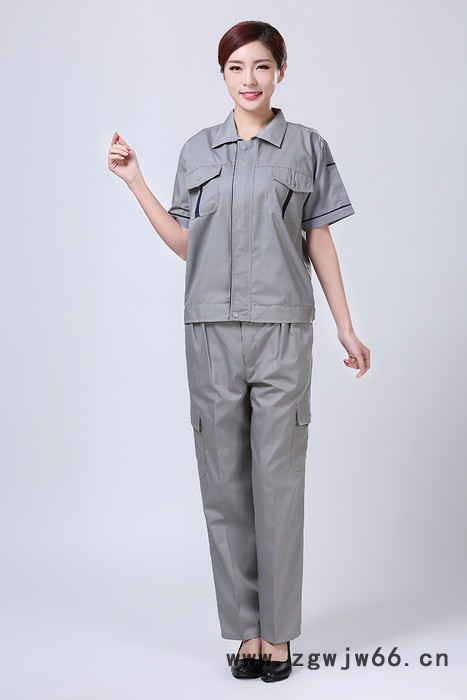 绣女织梦 企业员工工作服厂家定做 新款劳保夏季短袖服装定制图5