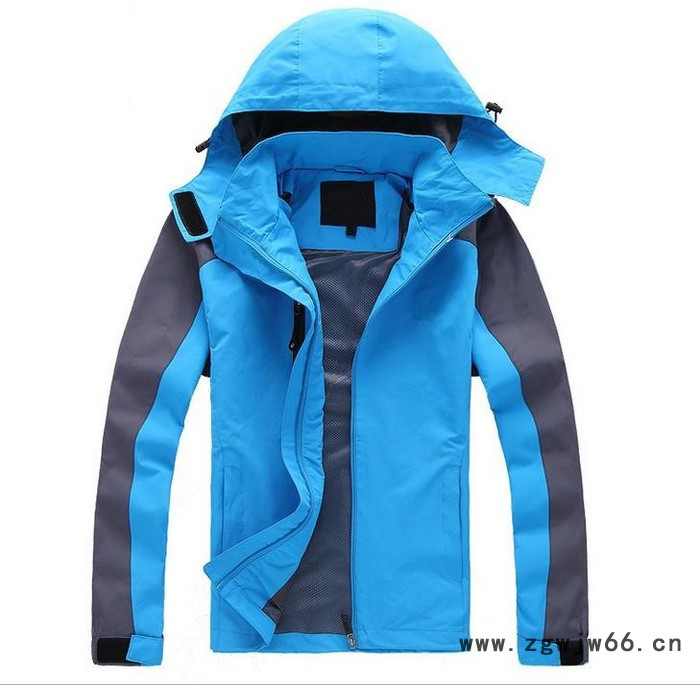 公司定制户外防风防水印花logo冲锋衣工作服定做O2O配送快递风衣图5