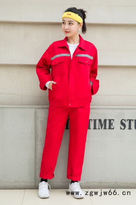 绣女织梦 秋款员工工作服厂家定做 秋季劳保服耐穿耐磨图3