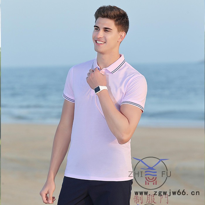 2022夏款POLO衫定制 男女翻领上衣 男女T桖衫定制 广告衫 工作服定制 丝光棉 宽松纯色纯棉短袖上衣图4