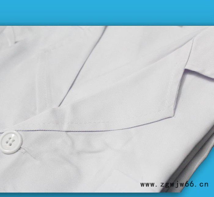** 细斜纹 长袖实验服 白大褂 医士服 食品服 工作服 男女款图3