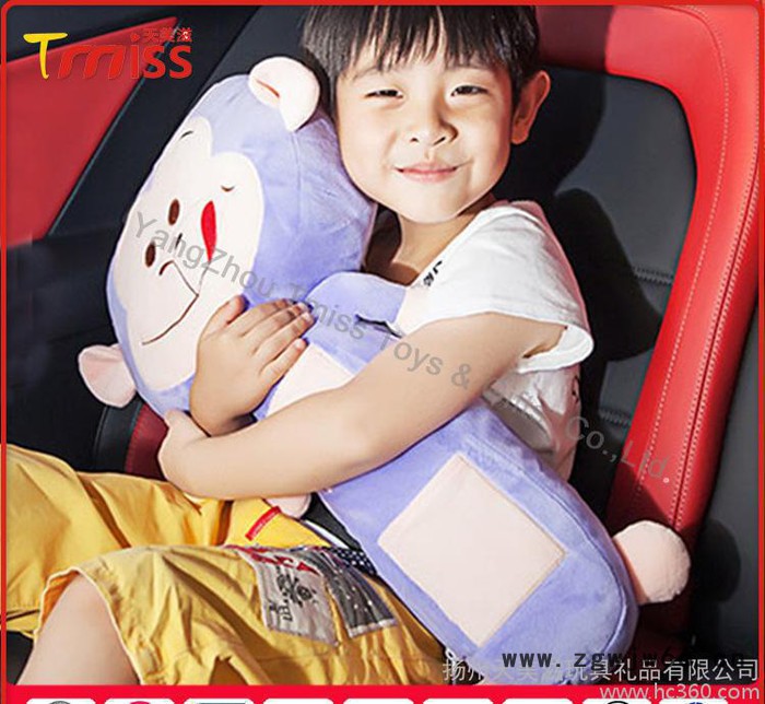2016年卡通毛绒猴子汽车安全带护肩套 加长保险带抱枕玩偶订图3