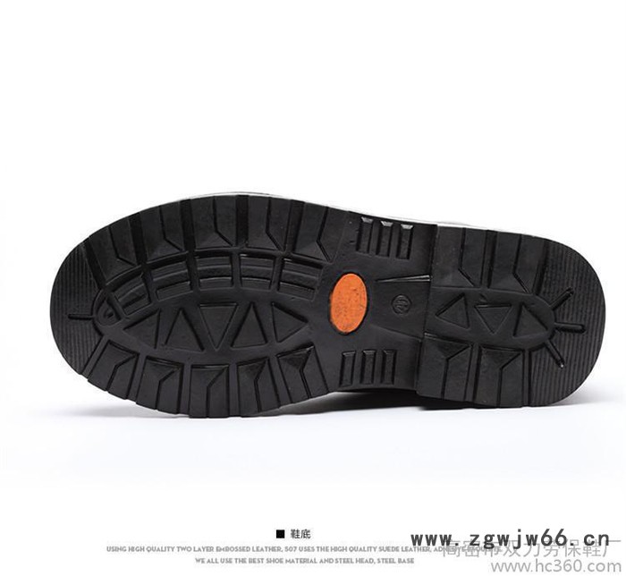 专业生产悍**防砸安全鞋 黄色反绒皮大盖防护鞋 防砸防穿刺耐图2