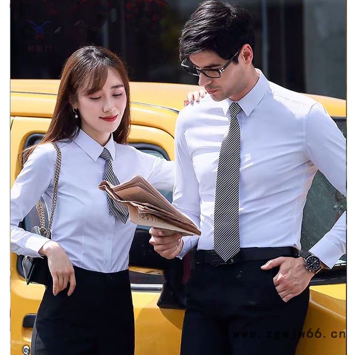 2022年秋冬款职业套装 男女长袖衬衫 商务套装 衬衫工作服 商务套装 衬衫 工作服图4