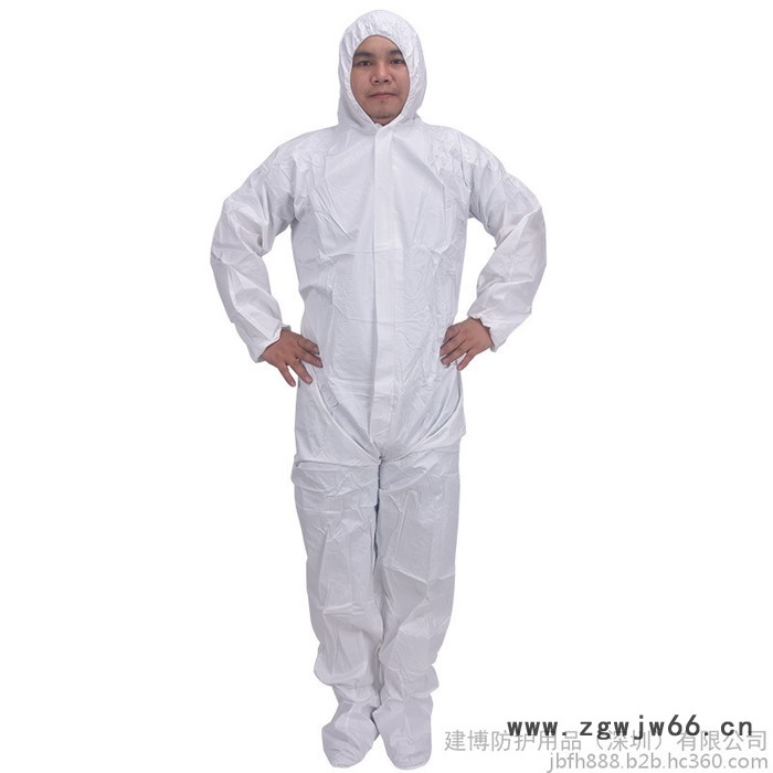 养殖场一次性衣服白色工作服防尘隔离服连帽连体防护服图3