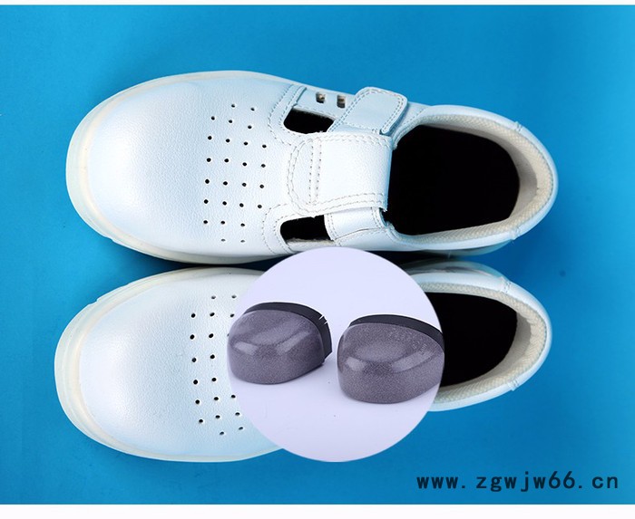 夏季凉鞋防砸透气凉鞋男女款打孔透气防砸劳保鞋捷足安全鞋净又净供图3