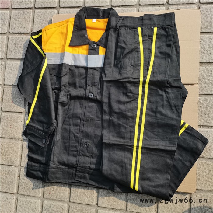 铁路秋冬长袖工作服套装 铁路防护单衣 调车防护服套装图3