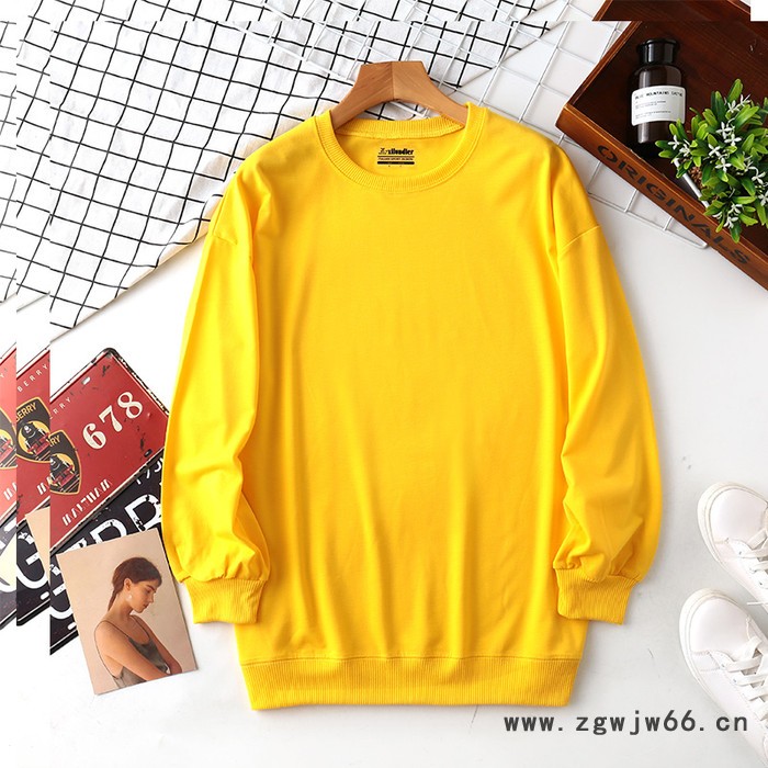 马塔多尔保罗纯色秋冬薄款圆领套头卫衣定制LOGO印图班服定做DIY工作服 纯色卫衣图2