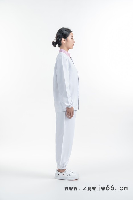 新进安 分体式镶色粉食品工作服 可定做