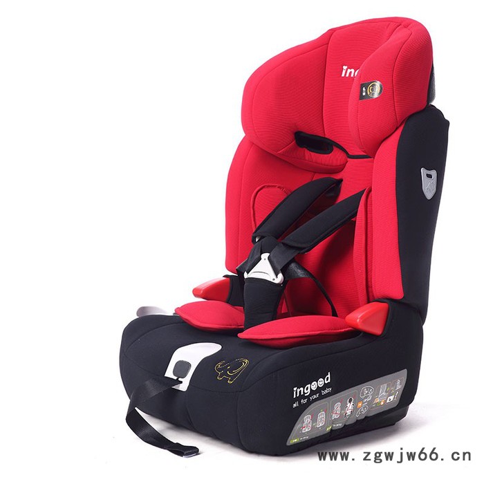 ingood 汽车儿童安全座椅  isofix硬接口或安全带双安装方式  9个月-12岁 3C认证 荷兰TNO认证图3