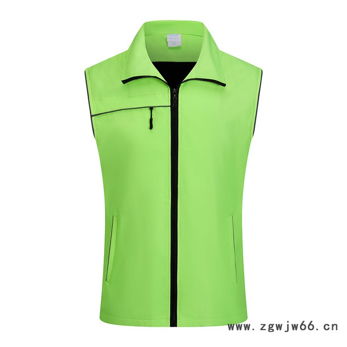 马塔多尔保罗秋冬加厚摇粒绒反光马甲宣传广告衫工作服马夹公益义工背心印字图2