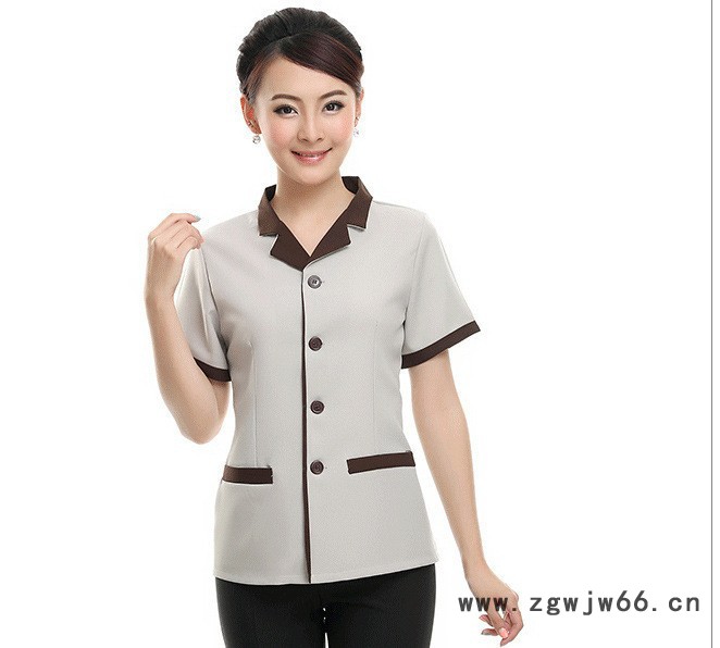 钲兴供应 厂家定做夏装保洁员工作服客房保洁阿姨工服清洁制服保洁服短袖图2