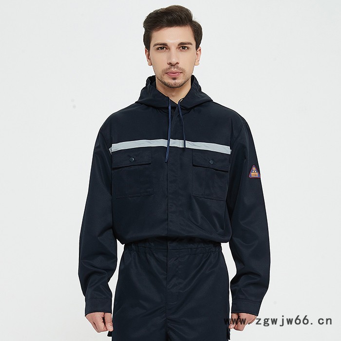 防酸碱防静电工作服,化工行业工作服,连体带帽防护服,大量优惠,佰益6015L图4