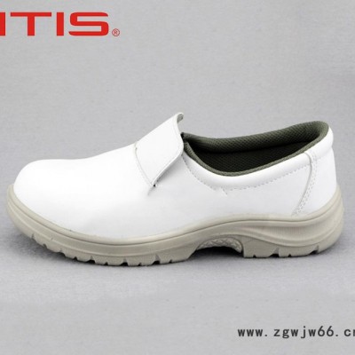 防静电防砸防刺穿钢包头白色安全鞋/灰色鞋底防护劳保鞋