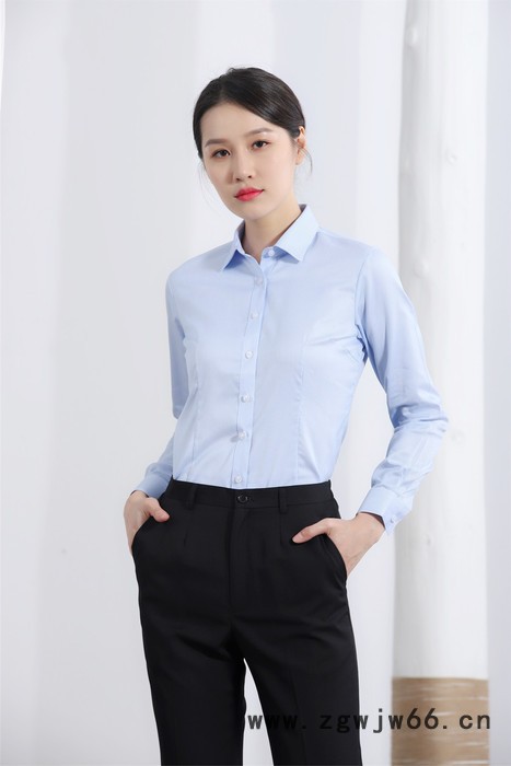 绣女织梦女免烫衬衣工作服 厂家定制 2020款白领免烫衬衫商务休闲**图2