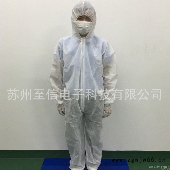 一次性无纺布防护服  防尘衣服  隔离连体服  无尘车间工作服图2
