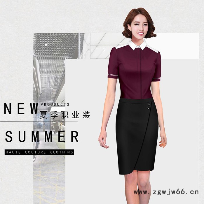派登服饰 女士夏季衬衫 女士夏季半裙 前台工作服图3