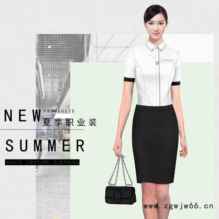 派登服饰 女士夏季衬衫 女士夏季半裙 前台工作服图7