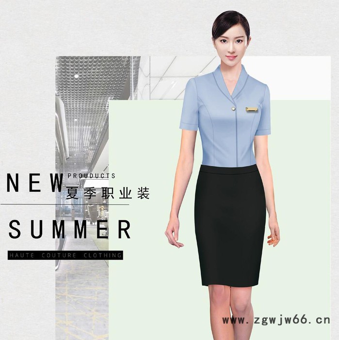 派登服饰 女士夏季衬衫 女士夏季半裙 前台工作服图4
