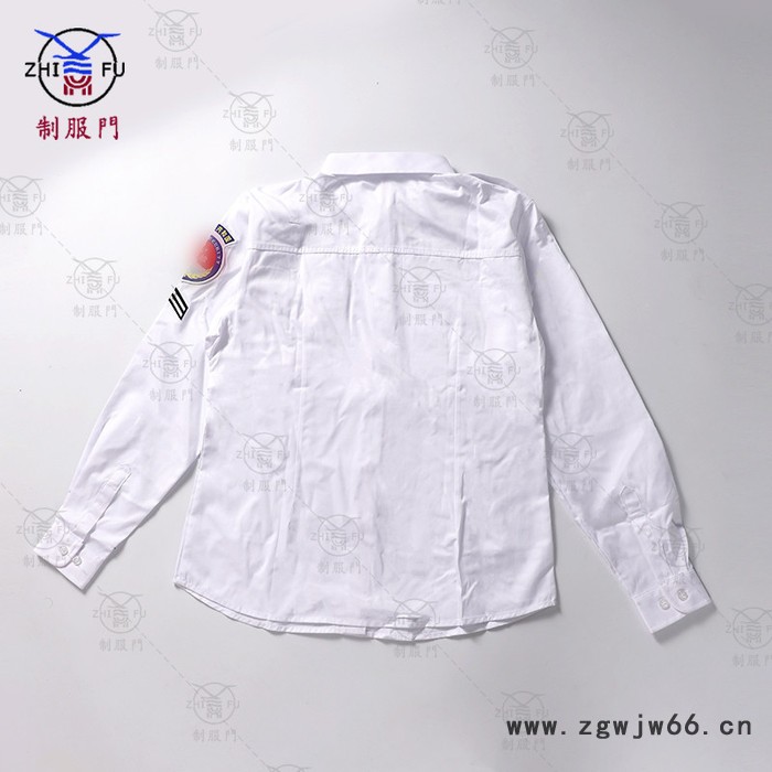 制服门 长袖衬衣机场10款安检白色长袖衬衫 夹克款衬衣空姐工作服夏装制服衬衣图5