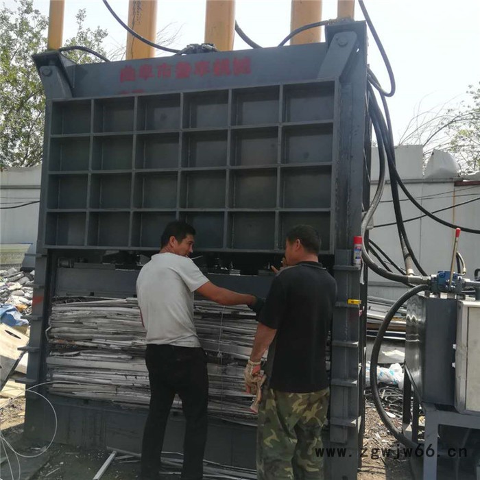 鲁丰40吨废纸打包机 纸管压包机 废品工作服捆包机厂家报价图5